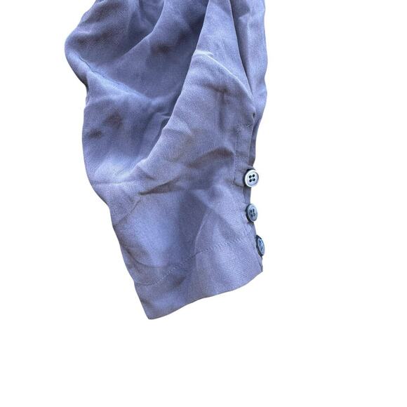 Paul Stanley 100% Silk Layered Collars Long Sleeve Silk Blouse Size 8 - Picture 4 of 7